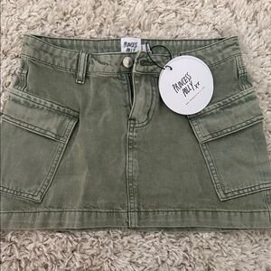 Princess Polly Olive Mini Skirt